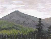 Tribute To Winslow Homer - Hebo Mountain, based on the watercolor Burnt Mountain by Winslow Homer