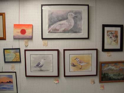Artist's paintings at the fair